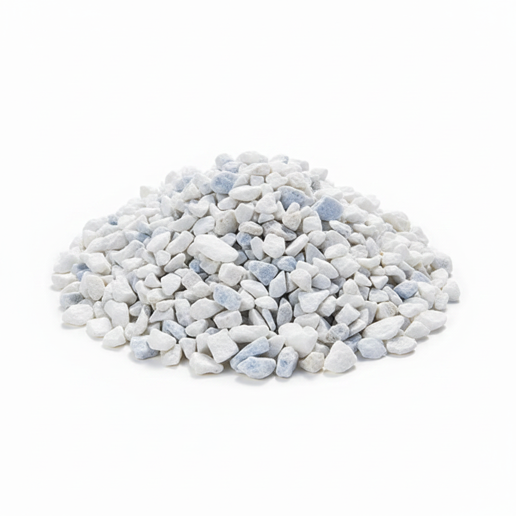 White Gold Rock decorative landscaping stones pile