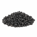 Black lava rock close-up product shot